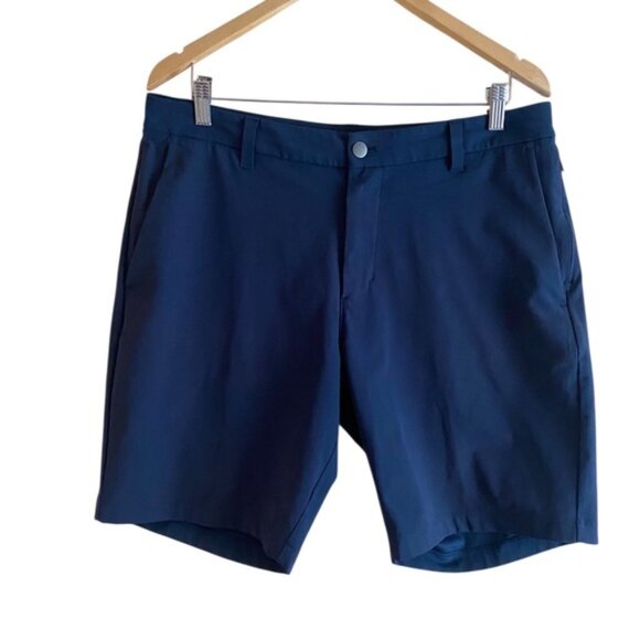 Lululemon 2021 Commission Classic-Fit Short 9"  Men 34 Navy Blue Warpstreme FLAW - Picture 1 of 12